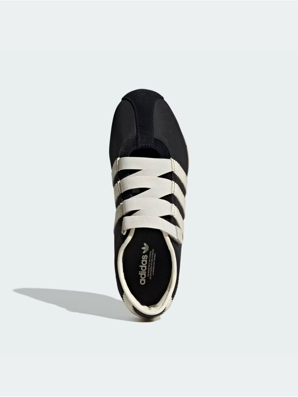 adidas Tokyo Women’s Black and Cream Strap Sneakers - Picture 2 of 8